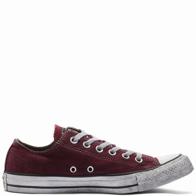 Converse Chuck Taylor All Star Smoke Low-Top - Miesten Tennarit - Viininpunainen/Mustat